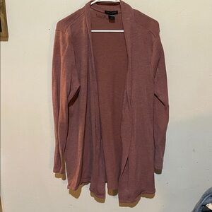 Elegant Dusty Rose Open Front Cardigan